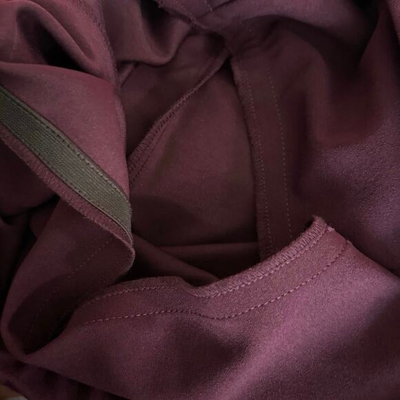 Eliza J off shoulder sheath dress bodycon eggplant purple wine merlot size 12 - Picture 13 of 14